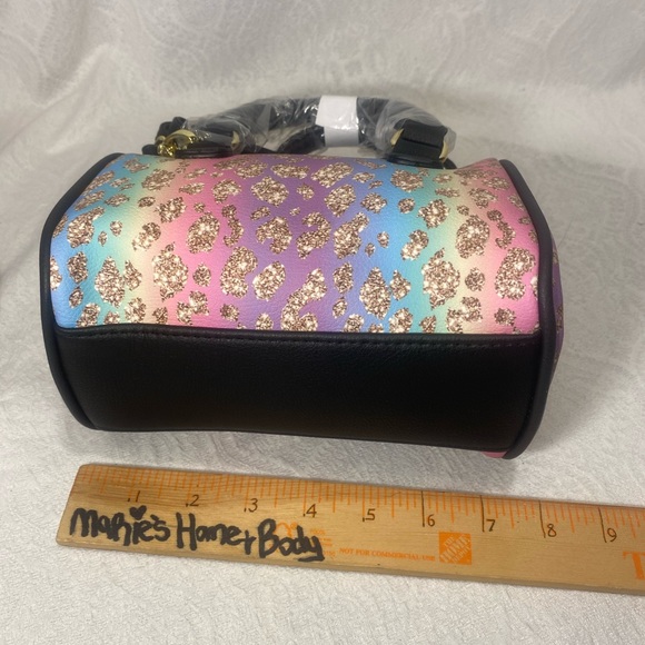 Betsey Johnson Luv Crossbody Purse Womans hand Bag kitty cat rainbow set BNWT - Picture 4 of 11